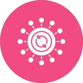 icono de fondo de círculo de glifo de valores ágiles vector