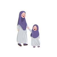 Muslim family illustration vector