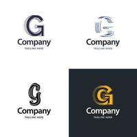 Letter G Big Logo Pack Design Creative Modern logos design for your business vector