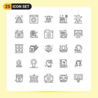 25 Thematic Vector Lines and Editable Symbols of dome colony test base secure Editable Vector Design Elements