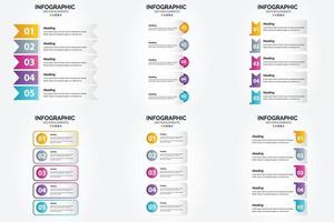 este conjunto de ilustraciones vectoriales de diseño plano es ideal para crear infografías para publicidad. folletos volantes y revistas. vector