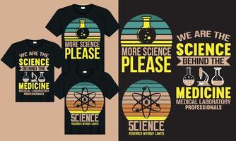 Science silhouette t-shirt design, Technician design, Science typography t-shirt design vector