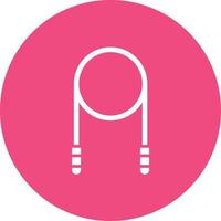 Jump Rope Glyph Circle Background Icon vector