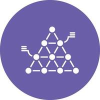 icono de fondo de círculo de glifo de pirámide segmentada vector