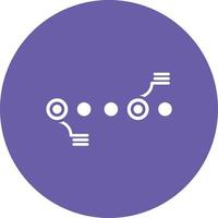 Circle Accent Timeline Glyph Circle Background Icon vector
