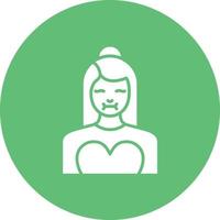 Plus Size Models Glyph Circle Background Icon vector