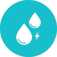 icono de fondo de círculo de glifo de energía de agua vector