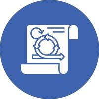 Agile Principles Glyph Circle Background Icon vector
