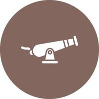 Cannon Glyph Circle Background Icon vector