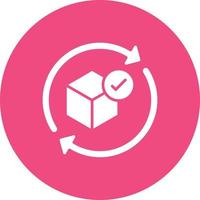 Continuous Delivery Glyph Circle Background Icon vector