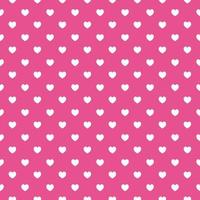 White hearts on bright pink background seamless pattern. Seamless love heart design vector background. Seamless pattern on Valentine's day. The seamless texture with hart.