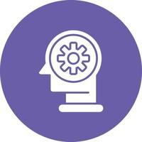 Knowledge Glyph Circle Background Icon vector