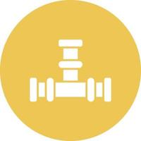Pipeline Glyph Circle Background Icon vector