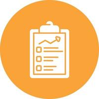 Progress Tracking Glyph Circle Background Icon vector