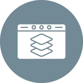 Full Stack Developer Glyph Circle Background Icon vector