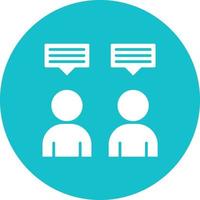 Communication Glyph Circle Background Icon vector