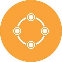Circle Relationship Glyph Circle Background Icon vector