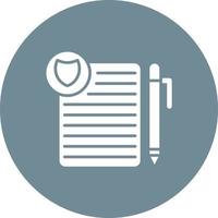 Privacy Policy Template Glyph Circle Background Icon vector