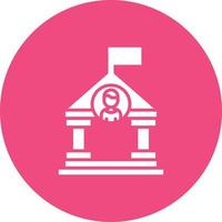 Supervisory Authority Glyph Circle Background Icon vector