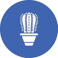 Cacti Glyph Circle Background Icon vector