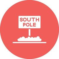 South Pole Glyph Circle Background Icon vector