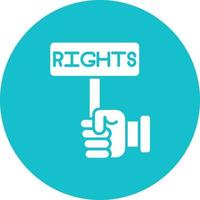 Right To Object Glyph Circle Background Icon vector