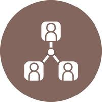 Third Party Glyph Circle Background Icon vector