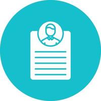 Personal Linked Data Glyph Circle Background Icon vector