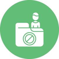 Sensitive Personal Data Glyph Circle Background Icon vector