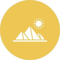 Pyramids Glyph Circle Background Icon vector