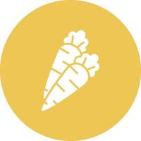 Carrots Glyph Circle Background Icon vector