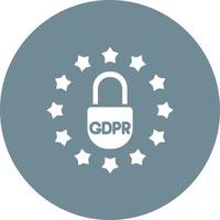 Gdpr Lawsuit Glyph Circle Background Icon vector