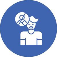 False Memory Glyph Circle Background Icon vector