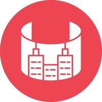 Panaroma View Glyph Circle Background Icon vector