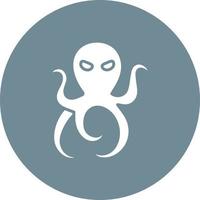 Sea Monster Glyph Circle Background Icon vector