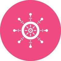 Sailing Glyph Circle Background Icon vector