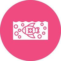 Underwater Target Shooting Glyph Circle Background Icon vector