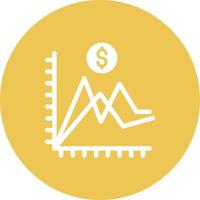 Average Dollar Sale Glyph Circle Background Icon vector