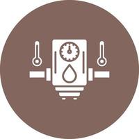 Water Heater Glyph Circle Background Icon vector