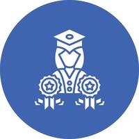 Combined Degree Glyph Circle Background Icon vector