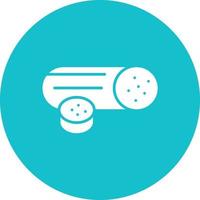 Cucumber Glyph Circle Background Icon vector