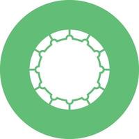 Hoop Glyph Circle Background Icon vector