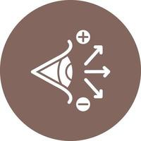Longsighted Glyph Circle Background Icon vector
