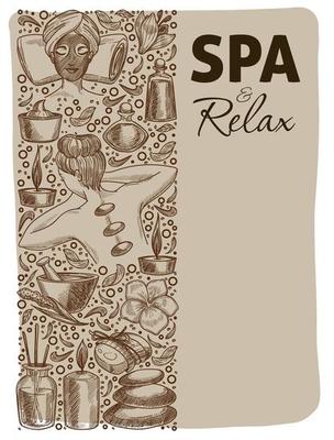 Spa relax and rest, massage and procedure banner