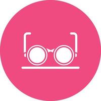 icono de fondo de círculo de glifo de gafas vector