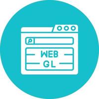 icono de fondo de círculo de glifo webgl vector