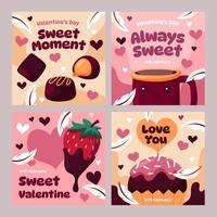 Sweet Valentine Social Media Post vector