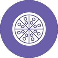 Pizza Glyph Circle Background Icon vector