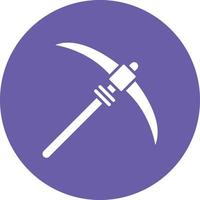 Pickaxe Glyph Circle Background Icon vector