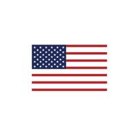 Vector USA, America flag on white background